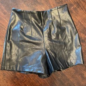 Express Faux leather High waisted Shorts Size 2